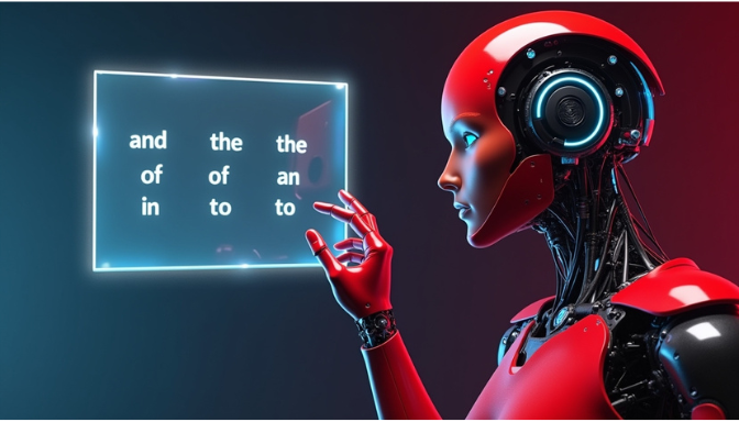 futuristic AI text extraction from image visualization