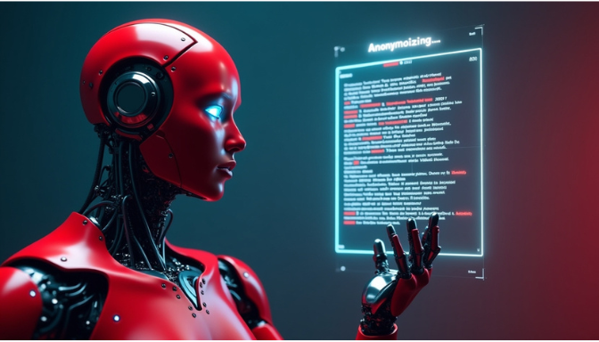 futuristic AI text extraction from image visualization