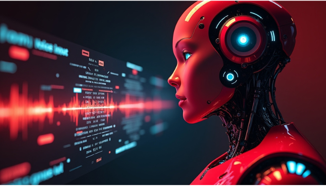 futuristic AI text extraction from image visualization