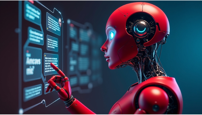 futuristic AI text extraction from image visualization