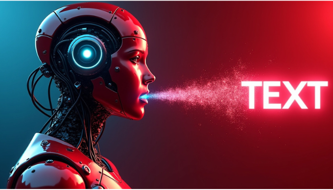futuristic AI text extraction from image visualization