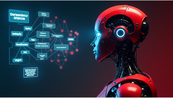 futuristic AI text extraction from image visualization